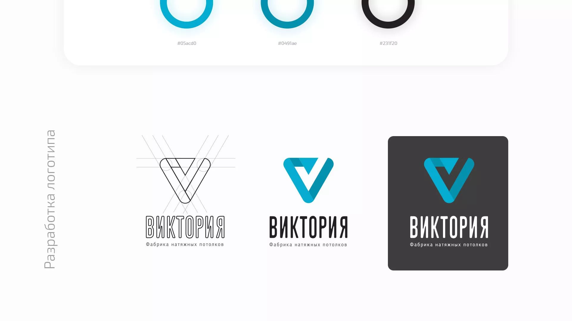 Разработка фирменного стиля компании по продаже и установке натяжных потолков в Домодедово