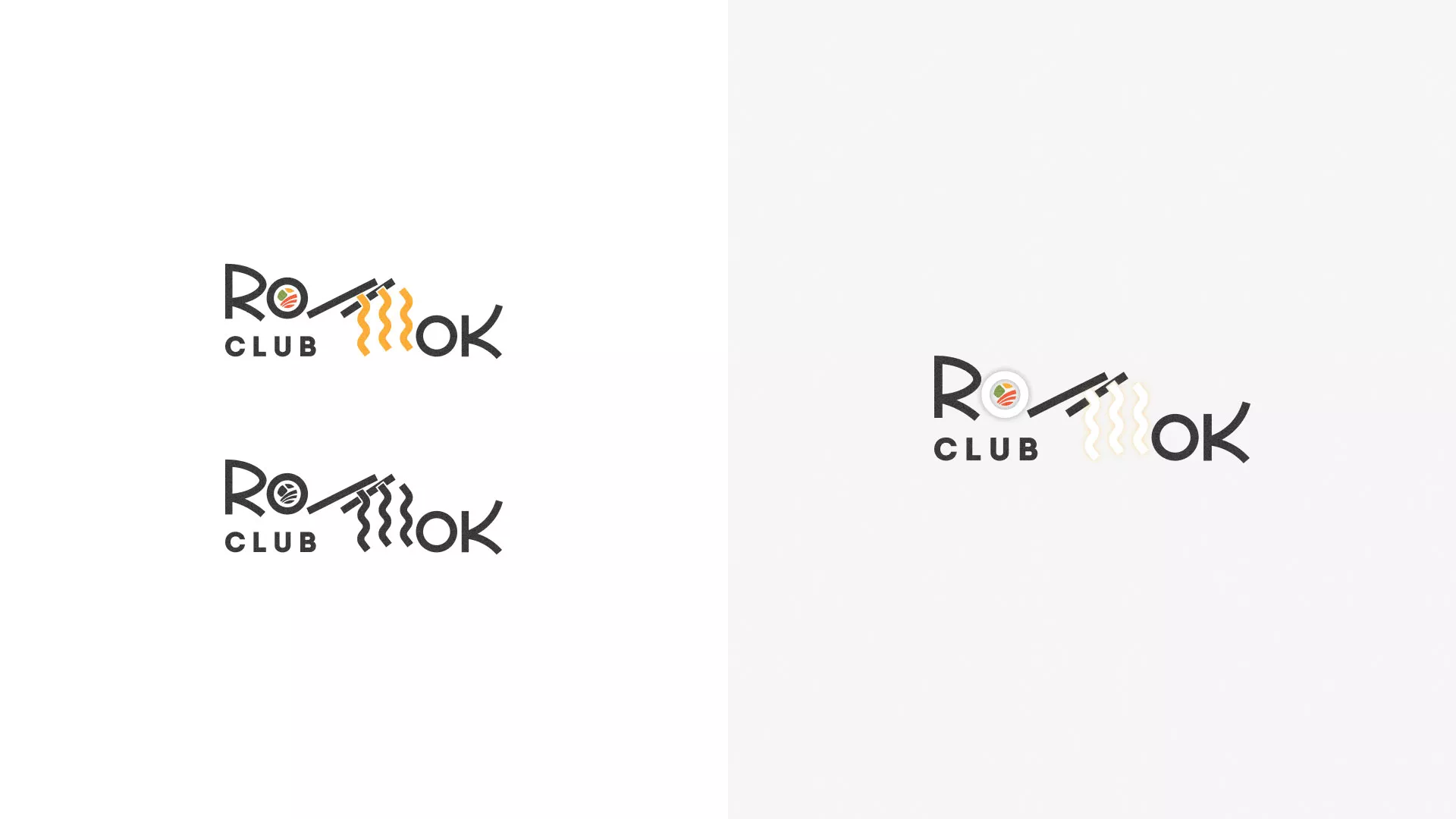 Создание логотипа суши-бара «Roll Wok Club» в Домодедово