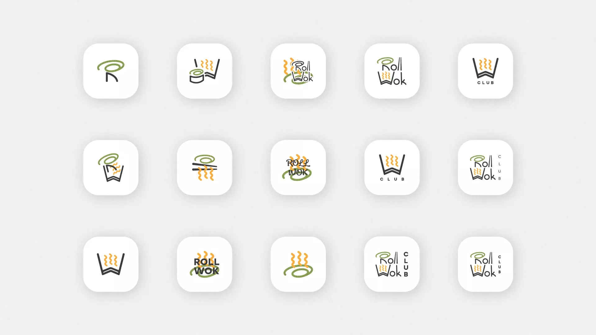 Разработка иконки приложения суши-бара «Roll Wok Club» в Домодедово
