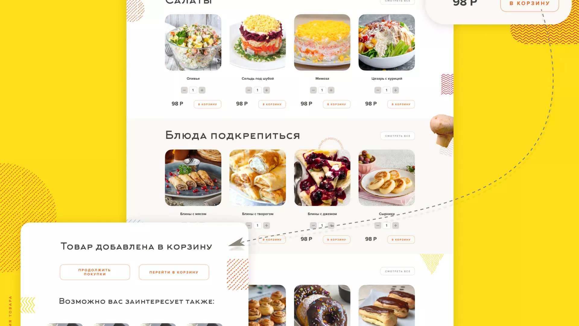Разработка сайта кафе-столовой «Суп-Мясо-Салат» в Домодедово