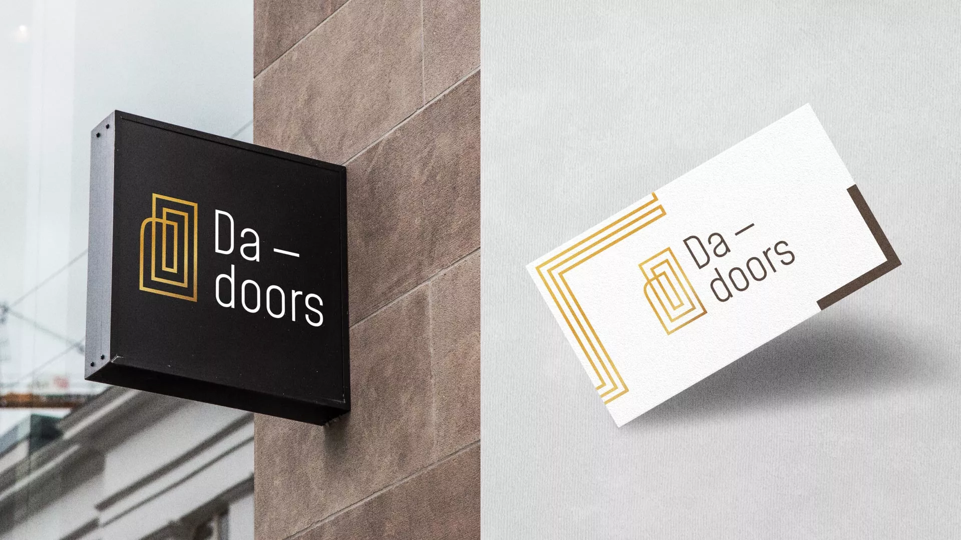 Разработка логотипа для компании «DA-DOORS» в Домодедово